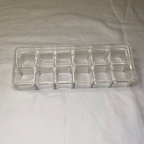 The Container Store Clear Acrylic 12-section Lipstick Riser Makeup Organizer - Picture 3 of 5